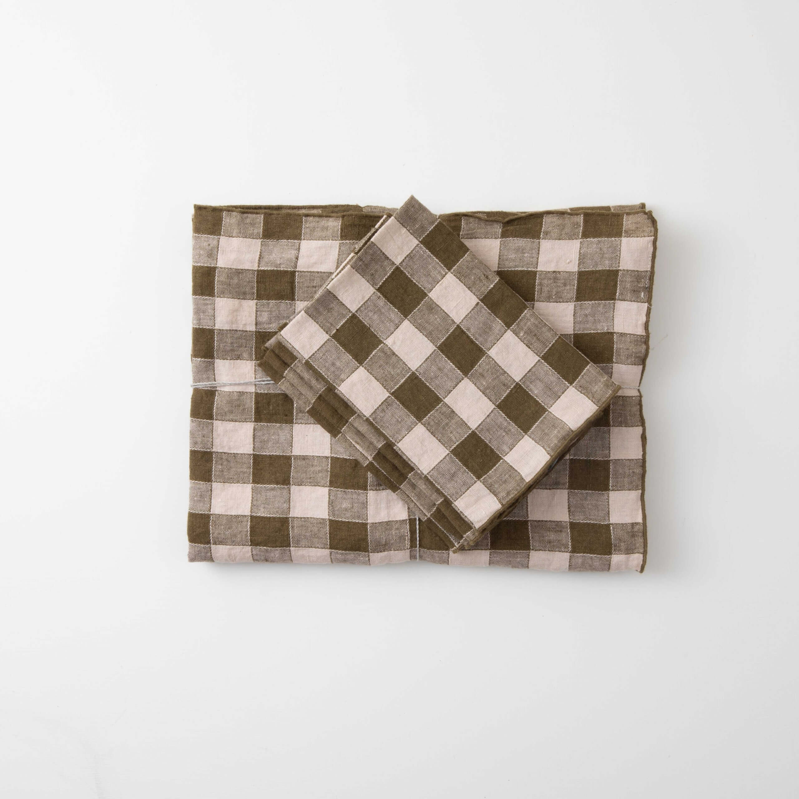 MAISON DE VACANCE Stole◆ Maison De Vacances Canvas Vintage Vichy Tablecloth – Cedar & Hyde